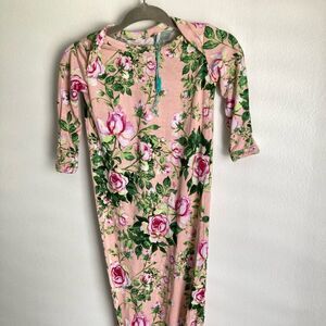 Posh Peanut Renia Print Zippered gown 0-3 months